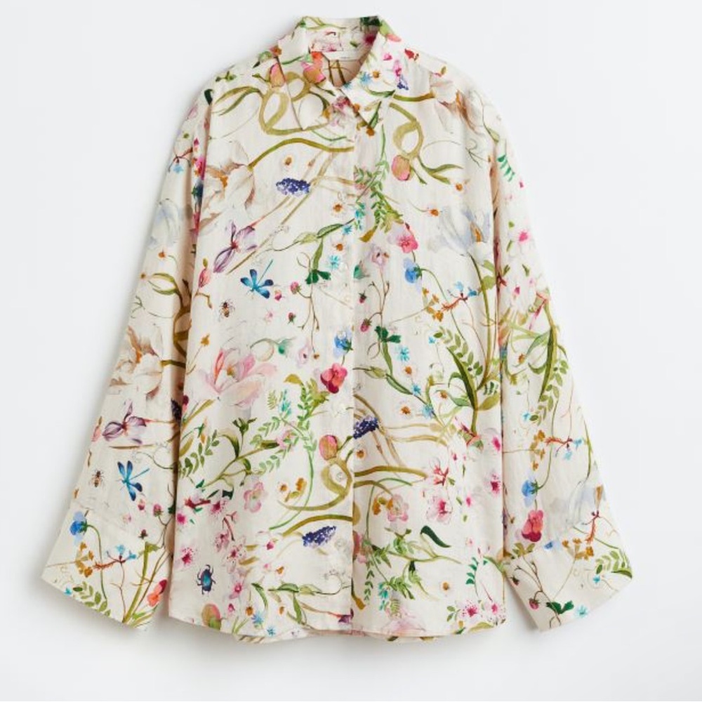 H&M premium selection linen shirt.